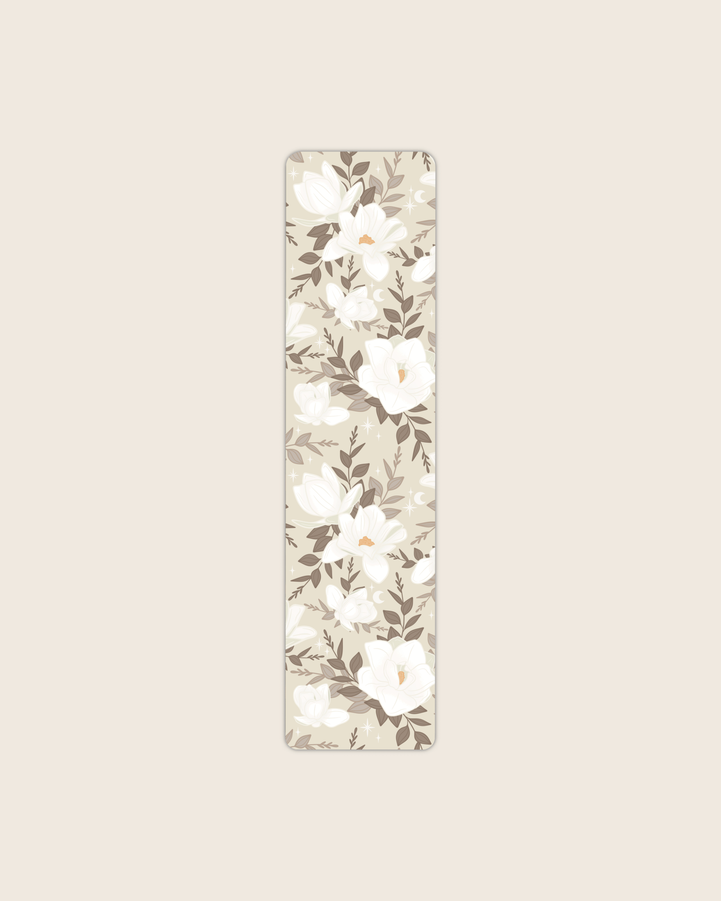 Neutral Magnolias 2x8 Bookmark | Floral Spring Bookmark