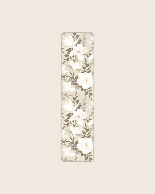 Neutral Magnolias 2x8 Bookmark | Floral Spring Bookmark