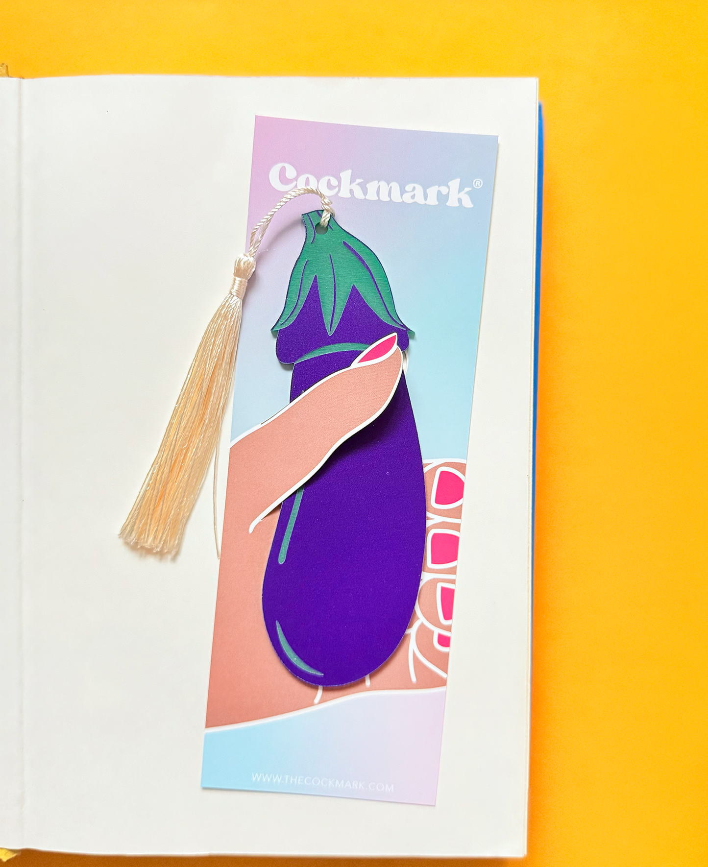 Eggplant Cockmark Bookmark