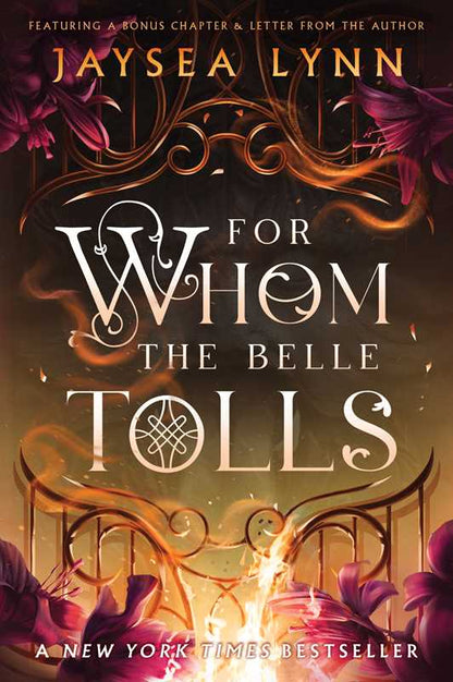 Book cover of 'For Whom the Belle Tolls' by Jaysea Lynn with decorative text and floral elements.