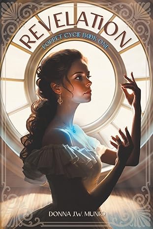 Book cover for 'Revelation' featuring a young woman in a thoughtful pose with a cityscape in the background.