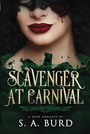 Book cover of 'Scavenger at Carnival' with a dark theme and text.